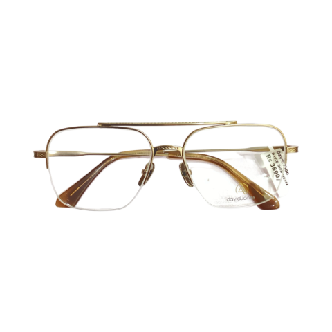 David Jhon Dj0344 Metal Copper Retro Half Frame 56
