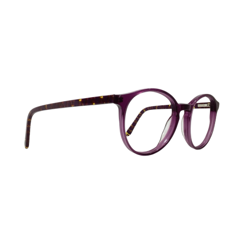 Scholar M1073 Acetate Purple Round Full Frame 52