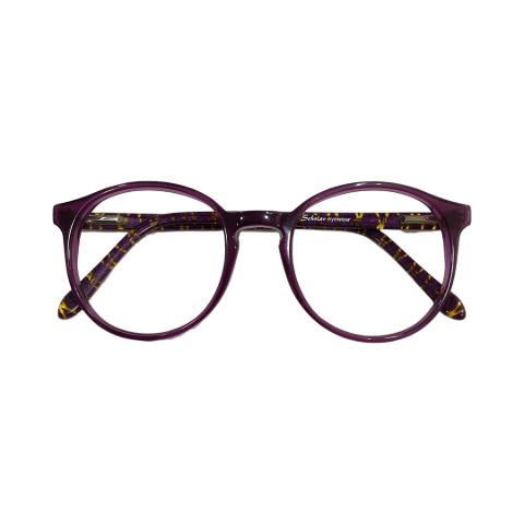 Scholar M1073 Acetate Purple Round Full Frame 52