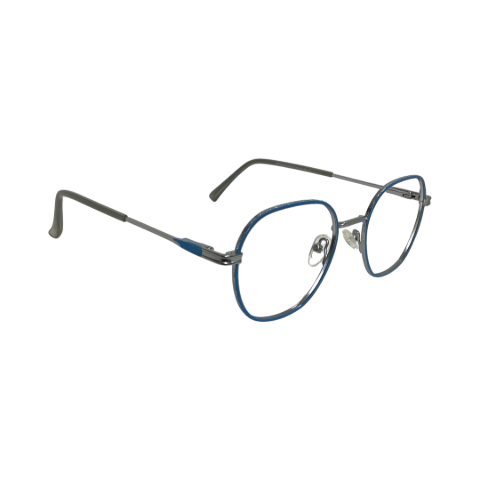 Renaonne 915007 Metal Silver Blue Hexagon Full Frame 49