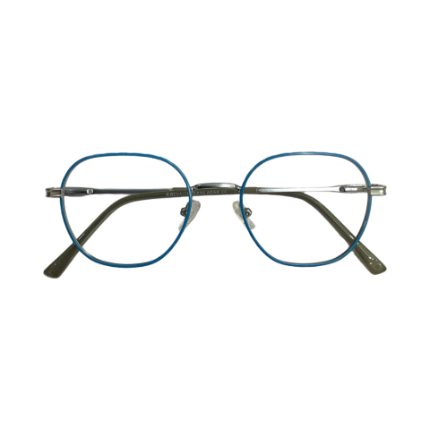 Renaonne 915007 Metal Silver Blue Hexagon Full Frame 49