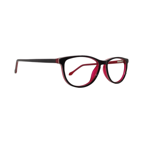 Trendy M7048 Acetate Black Red Cat Eyes Full Frame 52