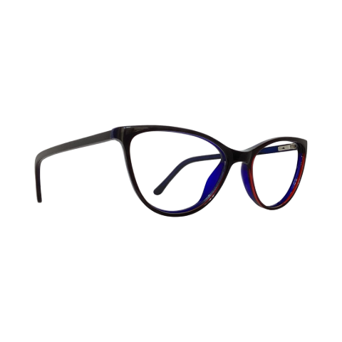 Trendy M7036 Acetate Blue Cat Eyes Full Frame 52