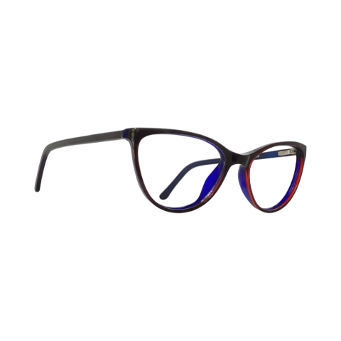 Trendy M7036 Acetate Blue Cat Eyes Full Frame 52