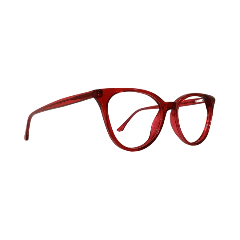 Trendy M7047 Acetate Charry Red Cat Eyes Full Frame 52