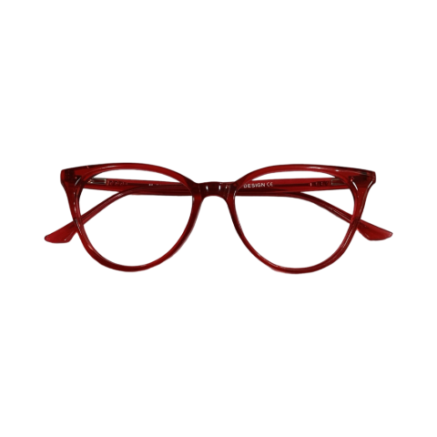 Trendy M7047 Acetate Charry Red Cat Eyes Full Frame 52