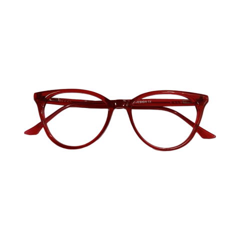 Trendy M7047 Acetate Charry Red Cat Eyes Full Frame 52