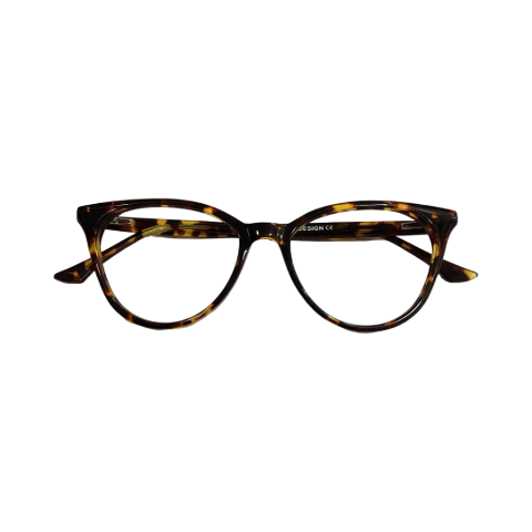 Trendy M7047 Acetate Leopard Brown Cat Eyes Full Frame 52