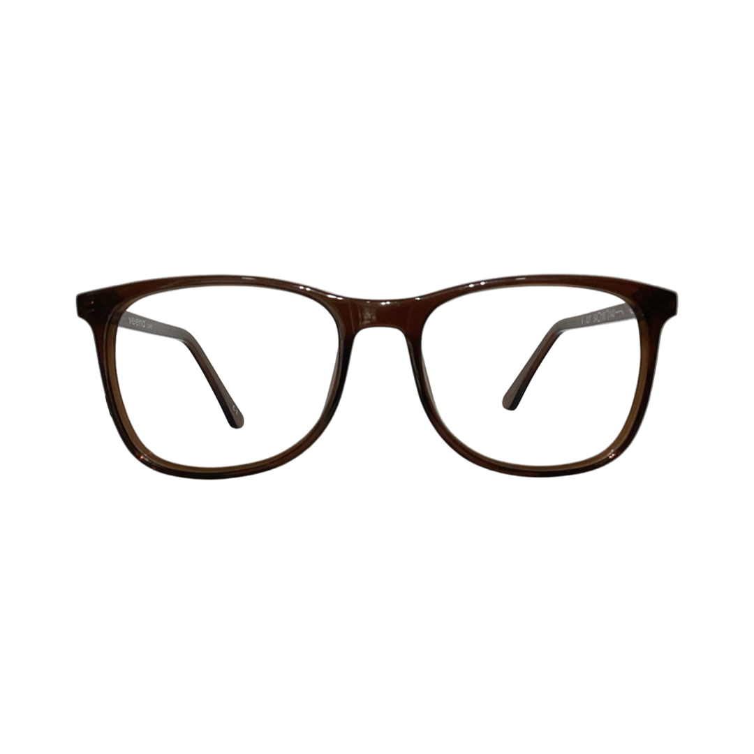 Veena V027 Acetate Brown Wayfarer Full Frame 54