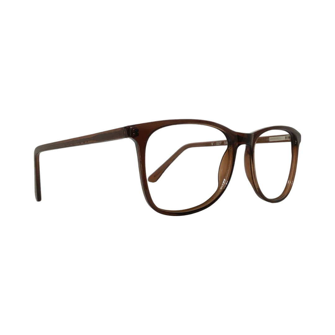 Veena V027 Acetate Brown Wayfarer Full Frame 54
