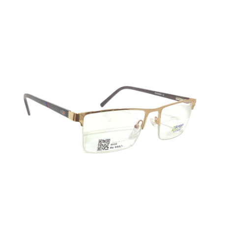 Zdkmgon 912502 Metal Gold Rectangle Half Frame 56