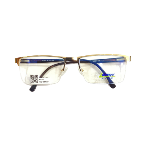 Zdkmgon 912509 Metal Gold Square Half Frame 59