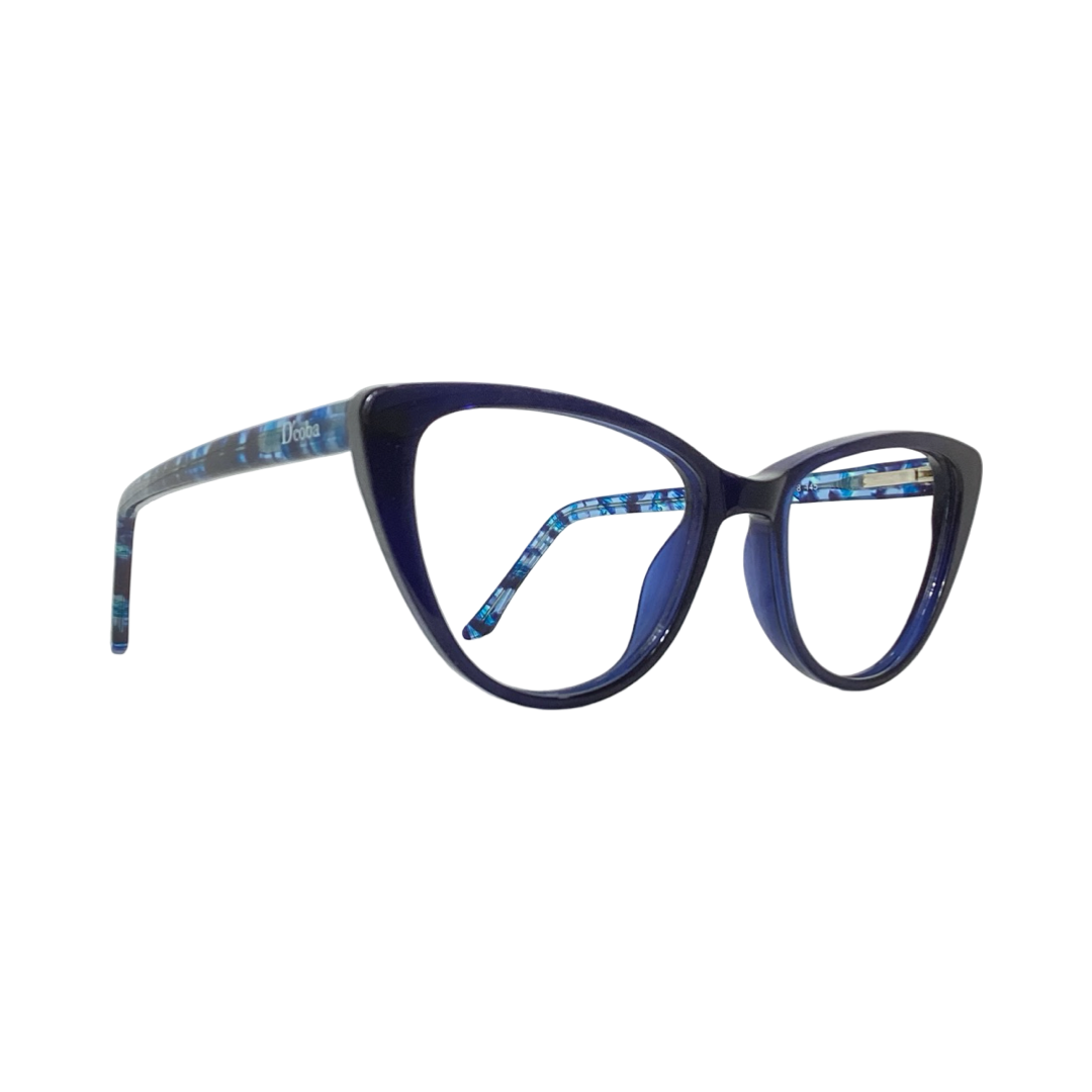 Dcoba M5526 Acetate Blue Cat Eyes Full Frame 52