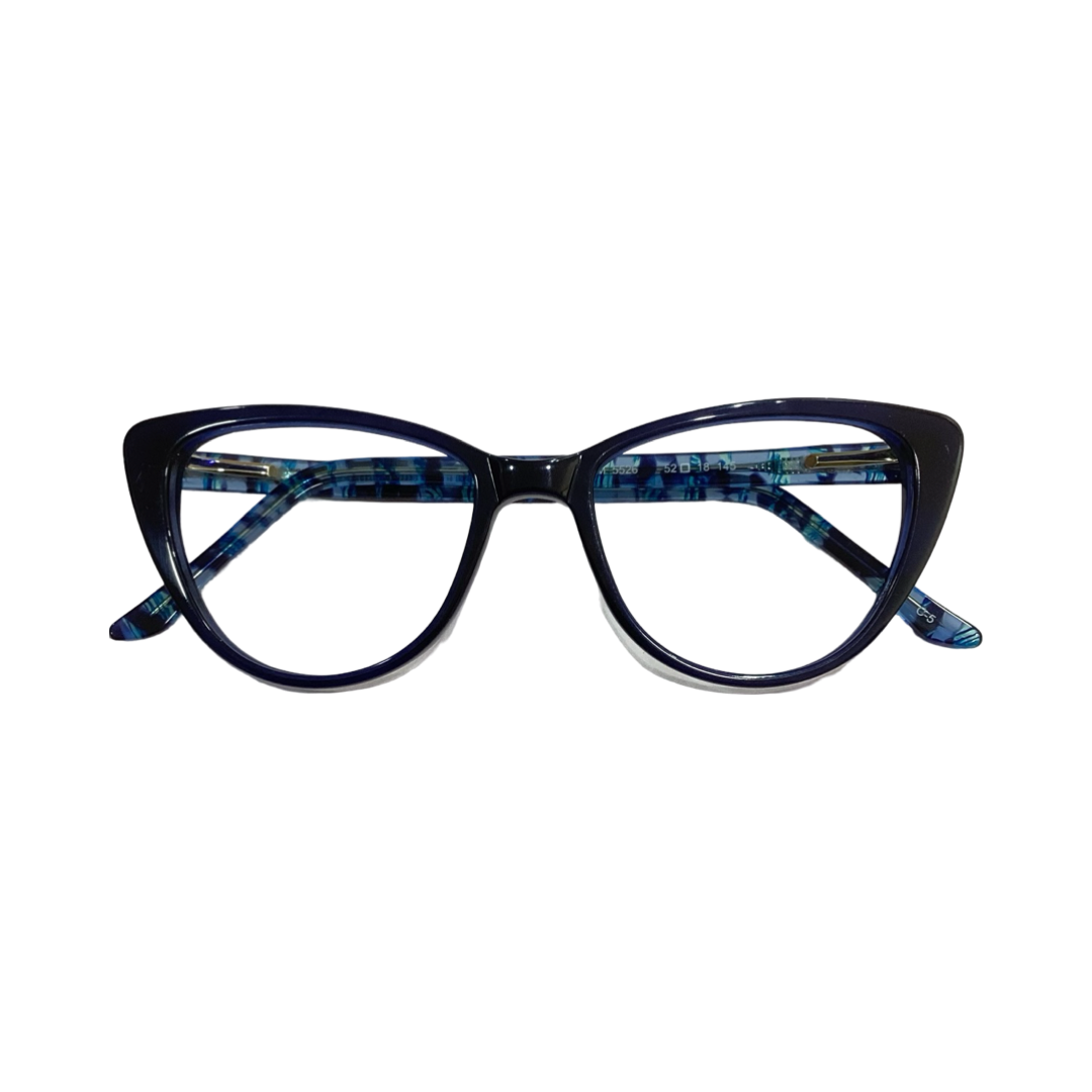 Dcoba M5526 Acetate Blue Cat Eyes Full Frame 52