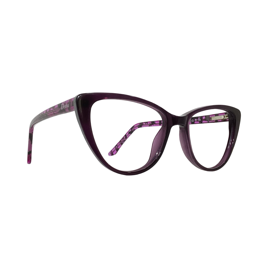 Dcoba M5526 Acetate Purple Cat Eyes Full Frame 52