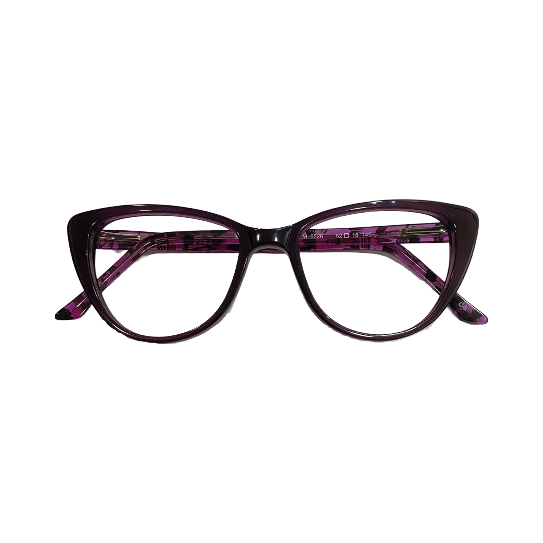 Dcoba M5526 Acetate Purple Cat Eyes Full Frame 52