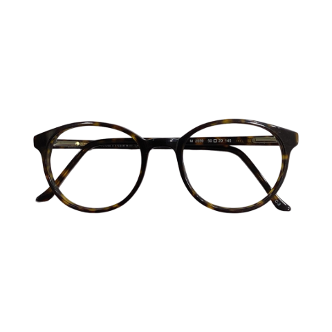 Dcoba M2559 Acetate Leopard Brown Round Full Frame 50