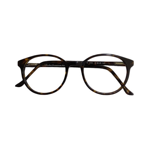 Dcoba M2559 Acetate Leopard Brown Round Full Frame 50