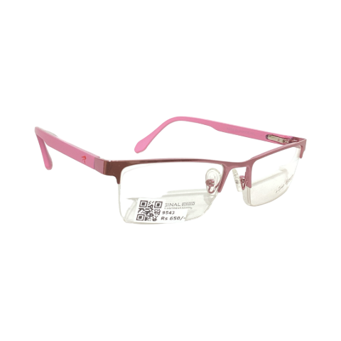 Olivia Brown X5556 Metal Pink Rectangle Half Frame 49