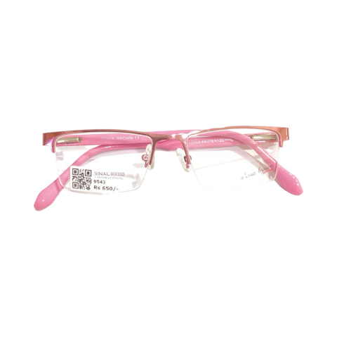 Olivia Brown X5556 Metal Pink Rectangle Half Frame 49