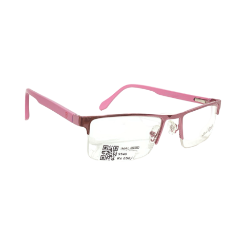 Olivia Brown X5559 Metal Pink Rectangle Half Frame 49
