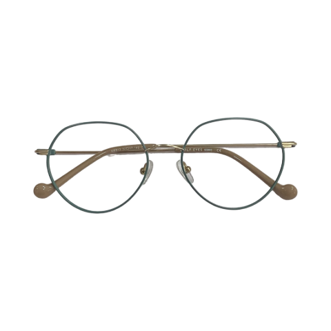 Wolfeyes M8813 Metal Green Gold Hexagon Full Frame 52