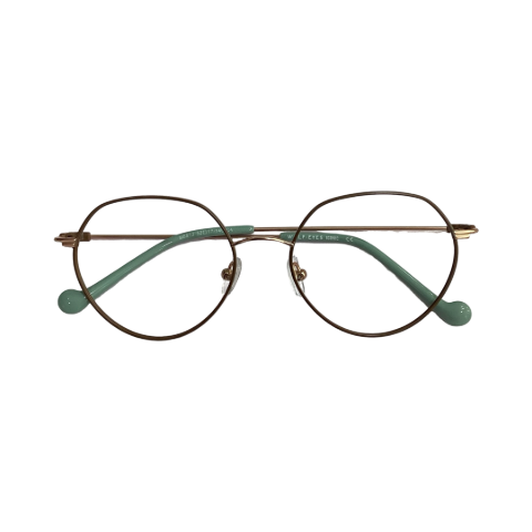Wolfeyes M8813 Metal Gold Brown Hexagon Full Frame 52