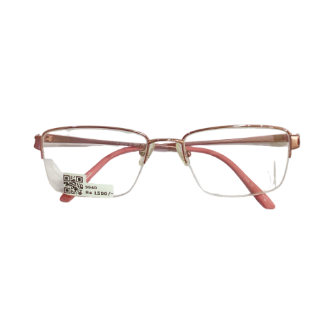 Pertra Yt734 Metal Pink Square Half Frame 51