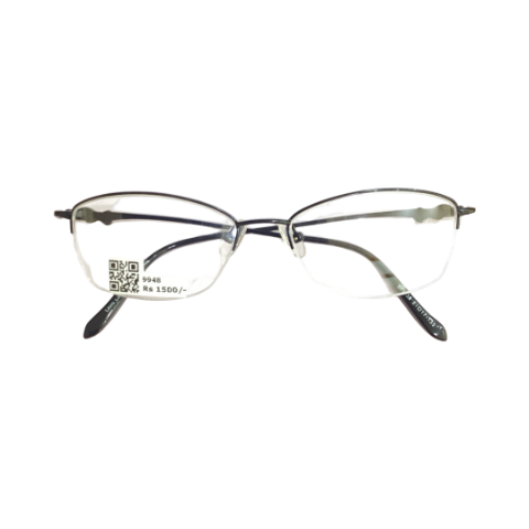 Louis Cardn Yty38 Metal Black Oval Half Frame 51