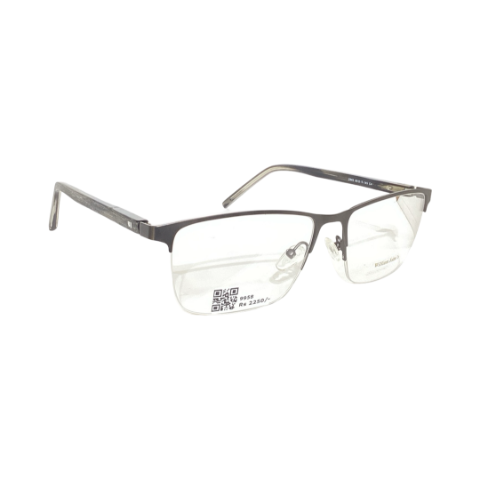 William jhon 2885 Metal Metalic Gray Square Half Frame 60