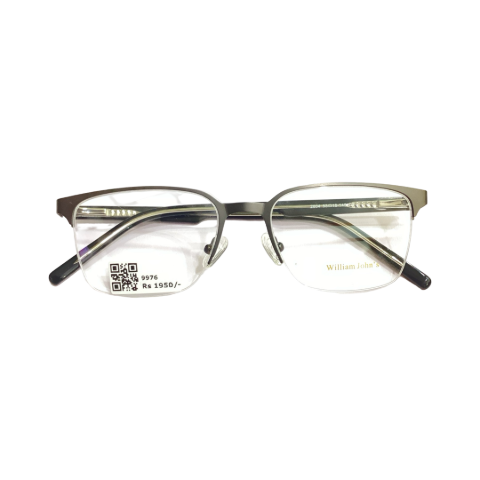 William jhon 2804 Metal Gray Square Half Frame 53