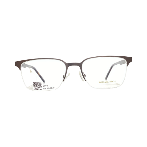 William jhon 2804 Metal Brown Square Half Frame 53