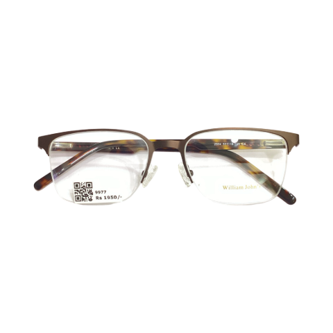 William jhon 2804 Metal Brown Square Half Frame 53