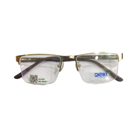 Gndwa S23101 Metal Gold Square Half Frame 50
