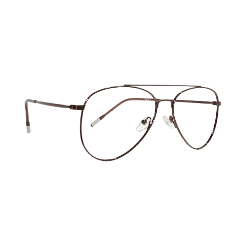 Eyeu 551601 Metal Brown Aviator Full Frame 55