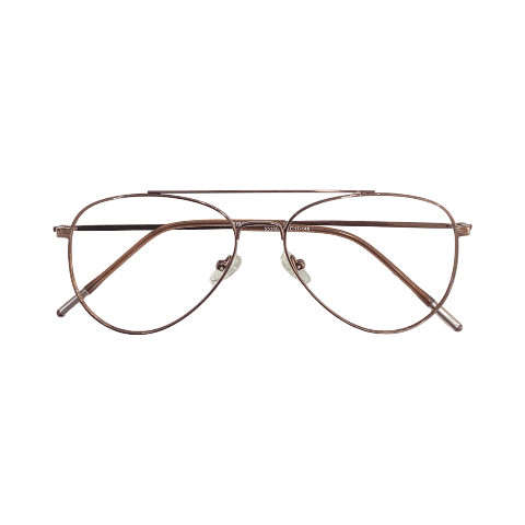 Eyeu 551601 Metal Brown Aviator Full Frame 55