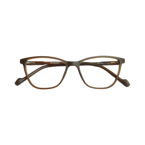 Believer 22001 Tr Flexi Brown Cat Eyes Full Frame 50