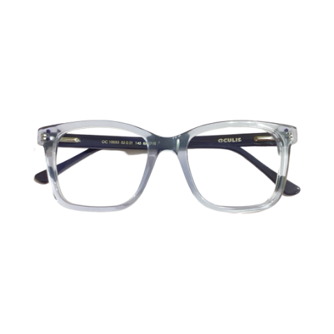 Oculis Oc10053 Acetate Gray Square Full Frame 52