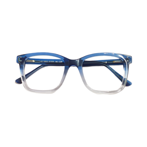 Oculis Oc10053 Acetate Gredient Blue Square Full Frame 52