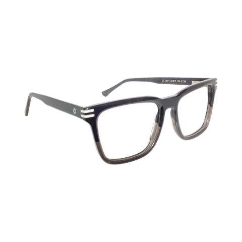 Oculis Oc10051 Acetate Black Square Full Frame 54