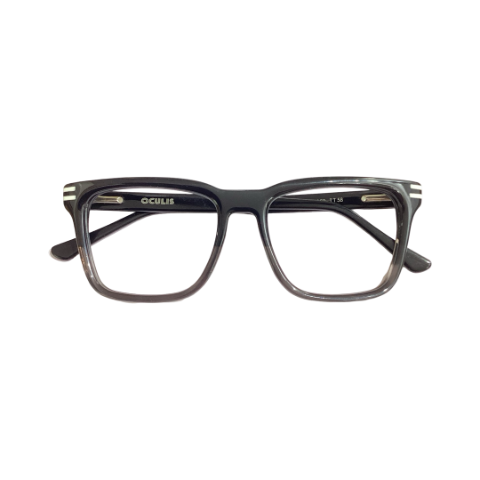 Oculis Oc10051 Acetate Black Square Full Frame 54