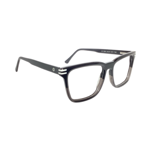 Oculis Oc10051 Acetate Black Square Full Frame 54