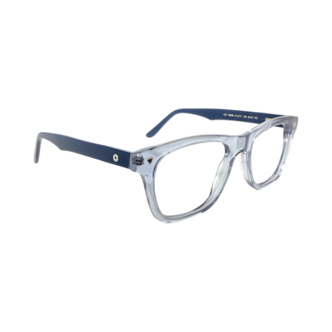 Oculis Oc10058 Acetate Gray Blue Square Full Frame 51