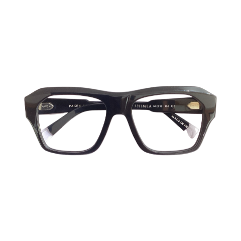 Page4 Shimla Acetate Black Grey Retro Full Frame 57