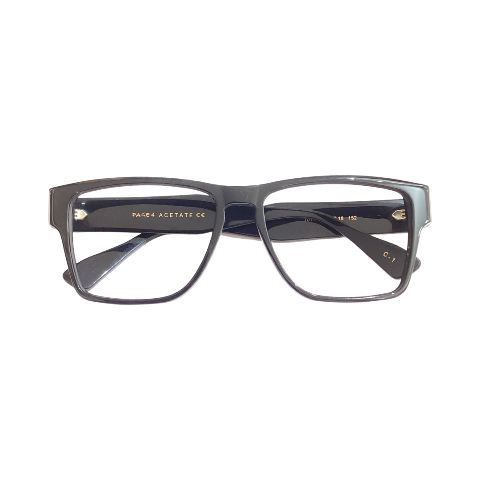 Page4 10117 Acetate Black Square Full Frame 57