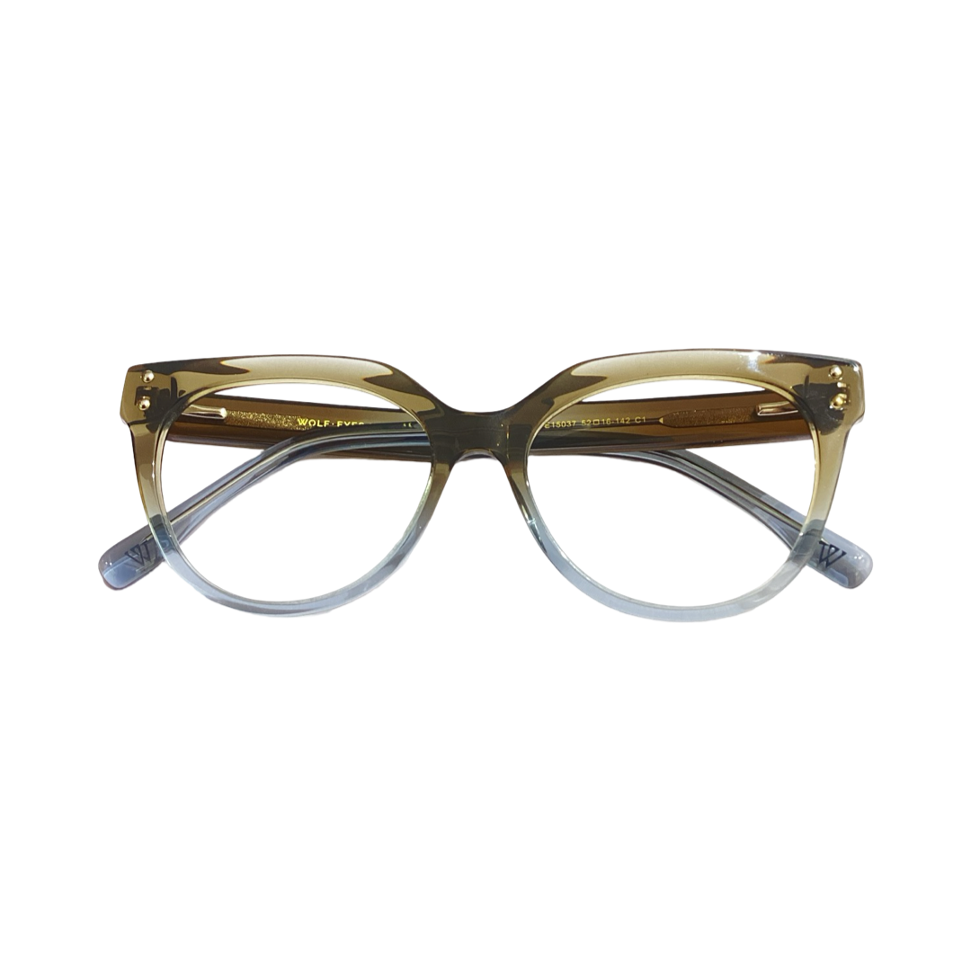 Wolfeyes We15037 Acetate Gray Green Cat Eyes Full Frame 52