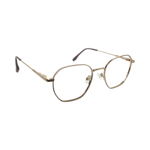 Lue Carlet 256109 Metal Gold Brown Hexagon Full Frame 48