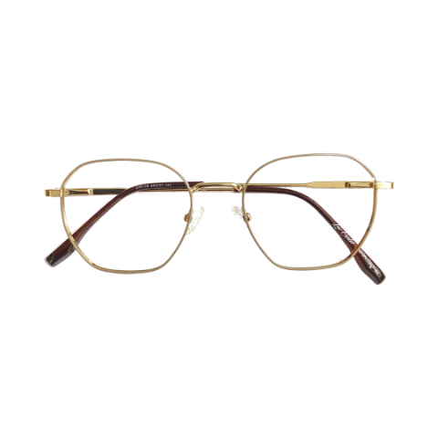 Lue Carlet 256109 Metal Gold Brown Hexagon Full Frame 48