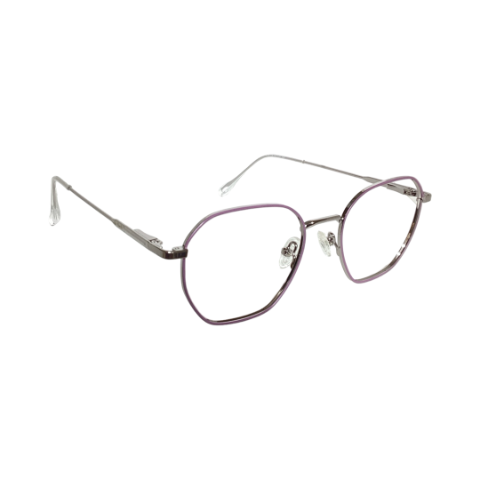 Lue Carlet 256109 Metal Silver Purple Hexagon Full Frame 48