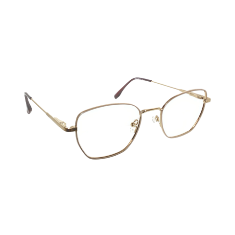 Lue Carlet 256110 Metal Gold Brown Cat Eyes Full Frame 50